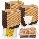 75 Sets Disposable Paper Loaf Pans Sturdy Baking Loft Mold Bulk 6 X 2.5.... Fixed Price $65.80.