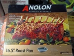 Anolon Nonstick Turkey Roaster With Rack 16.5 Silicone Handles. Fixed Price $95.00.