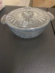 Pioneer Woman Adeline 2.5QT Round Clear Glass Casserole Dish With Lid. Fixed Price $49.00.
