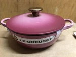 Le Creuset Marmit Berry 18CM 1.3L Two-handed Pot With Box Cooking Tool. Fixed Price $378.00.