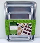 New Nordic Naturals 3 Piece Aluminum Baker's Delight Bakeware Baking Sheets. Fixed Price $24.99.