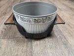 Vintage Nordic Ware La Soufflee White Casserole Dish & Holder #43320. Fixed Price $10.00.