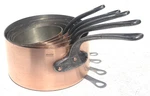 Vintage French Copper Pan Set Of 5 Mauviel France Tin Lining 16LBS 2MM Rare. Fixed Price $744.50.