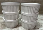 Lot Of 6 Dowan Ramekins Oven Safe Creme Brulee, Souffle, Porcelain Custard. Fixed Price $19.98.