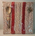 Mud Pie Red Casserole Carrier Holder W/ Spoon Set - Lovin From The Oven Nip. Fixed Price $28.00.