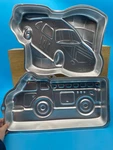 Vtg Wilton Racecar & Firetruck Cake Pan Molds 1997 2002 #2105-1350 2105-2061. Fixed Price $12.48.
