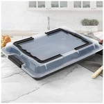Spmarkt Sheet Cake Pan With Lid, 15" 10" 2" Deep Jelly Roll Open Box. Fixed Price $24.99.