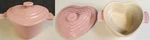 Le Creuset Stoneware Heart Pink Mini Lidded Cocotte D'amour Ramekin Bowl No Box. Fixed Price $55.99.