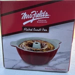 Mrs. Fields Premium Bakeware Red Enamel Fluted Bundt Pan New In Box. Fixed Price $18.99.