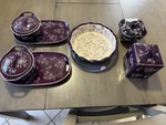 Lot 7 Temptations Soup Sandwich , Bowls Set Eggplant. Fixed Price $44.00.