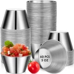 60 Pcs Stainless Steel Sauce Cups BULK,5 Oz Metal Ramekins Dipping Silver. Fixed Price $79.37.