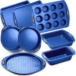 Caliente Nonstick Bakeware Set Of Premium Baking Sheets, 8, Blue. Fixed Price $87.97.