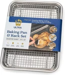 Ultra Cuisine Quarter Sheet - Rack & Pan Set (most Popular), Aluminum. Fixed Price $34.75.