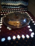 Corning Vision V-30-B Cranberry 24 Oz 750 Ml Ribbed Casserole Dish W/ Lid Euc. Fixed Price $19.95.