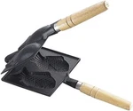 Ikenaga Iron Works Taiyaki Fish Shaped Waffle Maker Cast Wooden Handle Pan. Fixed Price $68.64.