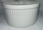 Pillivuyt France White Pleated Porcelain Souffle Casserole Baking Dish 7. Fixed Price $35.00.
