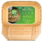 360 Pcs 8.7" X 5.5" Unbleached Heavy Duty Air Fryer Paper Liners Disposable, .... Fixed Price $35.83.