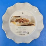 Pioneer Woman Stineware Ruffle Pie Plate Linen 11 Inch Diameter Microwave Safe. Fixed Price $23.99.