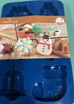 Crofton Holiday Silicone Bakeware- Mixed Christmas Stocking Bell Snowman &flake. Fixed Price $8.00.
