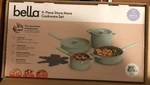 Bella 9 Piece Non Stick Cookware Set Nib Pots Pans Lids Mint Green. Fixed Price $99.99.