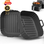 Pintaur Square Silicone Air Fryer Liners 2 Pack, Compatible 5-6.5QT, Black. Fixed Price $18.98.
