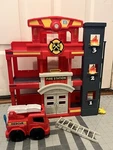 Kid Connection Fire Station Vehicle Playset Lights Up Siren Sound + Truck. Fixed Price $14.99.