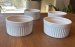 Harold Import Company Fine Porcelain White Souffl Ramekins Set Of 4 3.75. Fixed Price $18.40.
