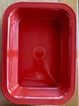 Homer Laughlin Fiesta Bakeware Scarlet Red 13 X 9" Baking Lasagna Pan. Fixed Price $32.00.