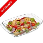 New Simax Glass Baking Dish 3.2 Qt Rectangle Roasting Pan Heat Resistant. Fixed Price $39.00.