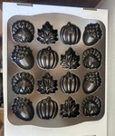 Nordic Ware - Autumn Cakelet Pan 3 Cup Fall Leaf Acorn Turkey Pumpkin Mold. Fixed Price $19.99.