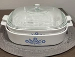Set Of Two Corningware Baking Dishes. 9 1/2 By 10 And Both 2INCH Deep. Fixed Price $40.00.