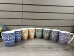 Vancasso Mandala Porcelain 10 Oz. Coffee/tea Cup Set 8. Fixed Price $49.99.