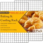 2PCS Cooling Racks For Cooking And Baking - 10" X 15"HEAVY Duty Stainless Steel. Fixed Price $14.57.