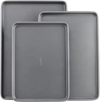 Goodcook Nonstick Baking Set Of 3 Dark Gray Carbon Steel Cookie. Fixed Price $57.39.