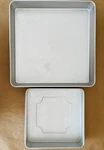 2 Square Wilton Cake Wedding Pans - Aluminum. Fixed Price $15.00.