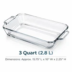 Anchor Hocking 81935L20 Qt Glass Baking Dish Rectangular Casserole Pan. Fixed Price $29.99.