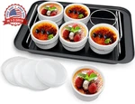 Ramekins With 6 Silicone Lids, Mothers Day Gifts Creme Brulee Making Set,. Fixed Price $47.26.