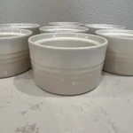 Le Crueset Stoneware Ramekin/ Custard Cup Lot Of 7. Fixed Price $44.99.