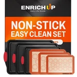 Baking Set 6-PCS Non-stick Silicone Cookie Sheets And Oven Pans.... Fixed Price $36.97.