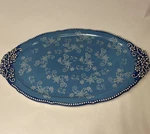 Temptations Floral Lace Oval Serving Platter 18 X11 Temp-tations By Tara Blue. Fixed Price $20.00.