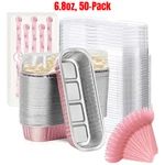 Findful Mini Loaf Baking Pans With Lids And Spoons, 50 Pack, 6.8OZ, Free Ship. Fixed Price $19.49.