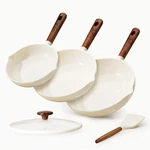 Nonstick Ceramic Frying Pans Set 5 Pcs, Induction Compatible, 8-11 Inch. Fixed Price $74.79.