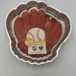 Vtg Wilton 1987 2105- 1234 Baseball Glove Game Thanksgiving Turkey Cake Pan. Fixed Price $9.99.