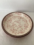 Temp-tations Hand Painted Floral Lace 9"X2" Round Baker W/rope Rim PPP-YT-800476. Fixed Price $29.95.