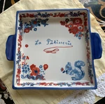 Nathalie Lete La Patisserie Squirrel Baking Pan Anthropologie 9X9. Fixed Price $90.00.