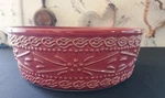 Temptations - 2 Qt Casserole Dish Round Solid Cranberry 8.75" Oven, Dw, Micro. Fixed Price $20.98.