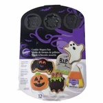 Wilton Bakeware Halloween Shapes Cookie Sheet Pan Nonstick 12 Molds Ghost Spider. Fixed Price $10.95.