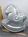 Wilton Cake Pan 1984 Retired Rocking Horse #2105-2388 Baby SHOWER/1ST B-day. Fixed Price $7.88.