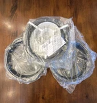 Pampered Chef Set Of 3 Non-stick 9" Cake Pans With Checkerboard Insert #9611 New. Fixed Price $37.88.