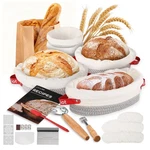 Sourdough Starter Kit 5 Banneton Round & Oval, Consciot Cotton Rope Bread Pro.... Fixed Price $32.62.